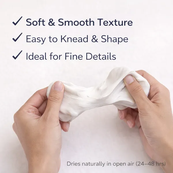 Nara_White_Flexible_Air_Dry_Modelling_Clay_250_G