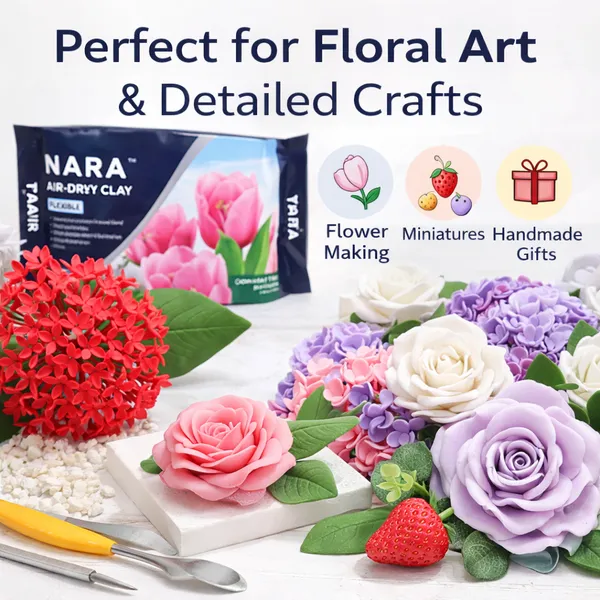 Nara_White_Flexible_Air_Dry_Modelling_Clay_250_G