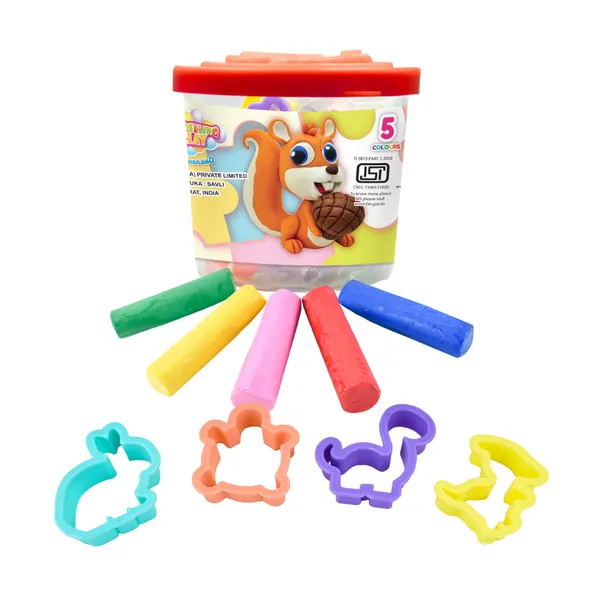 Nara_Oil_Based_Modelling_Clay_5_Sticks_Multicolour_15_G_Each