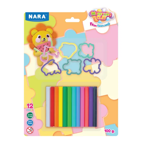 Nara_12_Colour_Modelling_Clay_Set_With_Cutters_100_G_Pack_Of_8