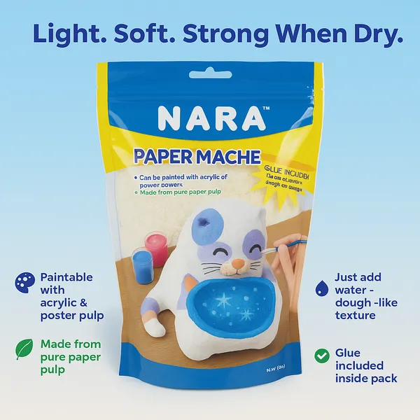 Nara_Paper_Mache_Powder_Non_Toxic_Air_Dry_Paper_Pulp_100_G_Pack_Of_2