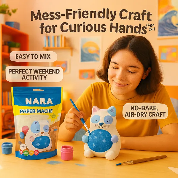 Nara_Paper_Mache_Powder_Non_Toxic_Air_Dry_Paper_Pulp_100_G_Pack_Of_2