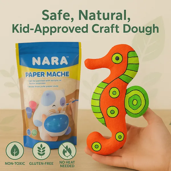 Nara_Paper_Mache_Powder_Non_Toxic_Air_Dry_Paper_Pulp_100_G_Pack_Of_2