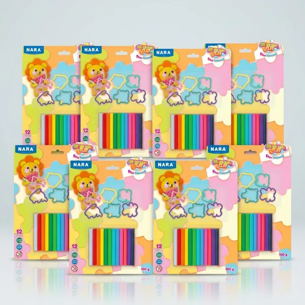 Nara_12_Colour_Modelling_Clay_Set_With_Cutters_100_G_Pack_Of_8