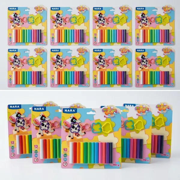 Nara_12_Colour_Oil_Based_Soft_Modelling_Clay_140_G_Pack_Of_8