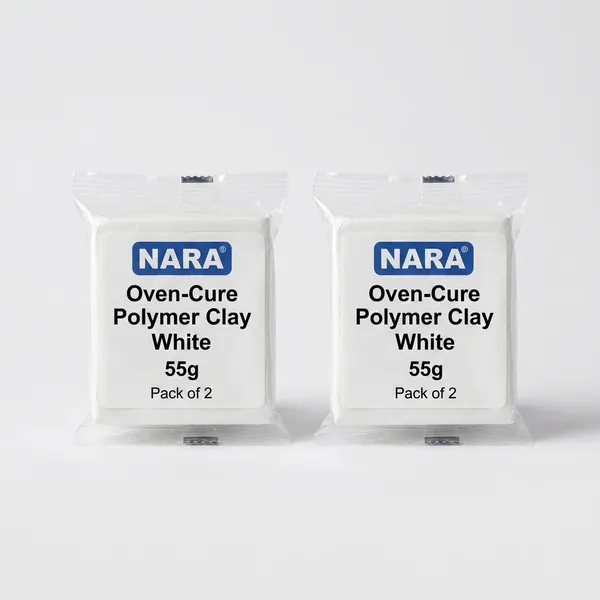 Nara_Oven_Cure_Polymer_Clay_White_55_G_Pack_Of_2