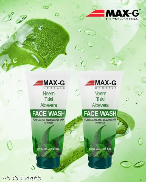 Pack_Of_3_Max_G_Neem_Tulsi_Aloe_Vera_Face_Wash,_Rose_Face_Wash_And_Natural_Almond_Oil