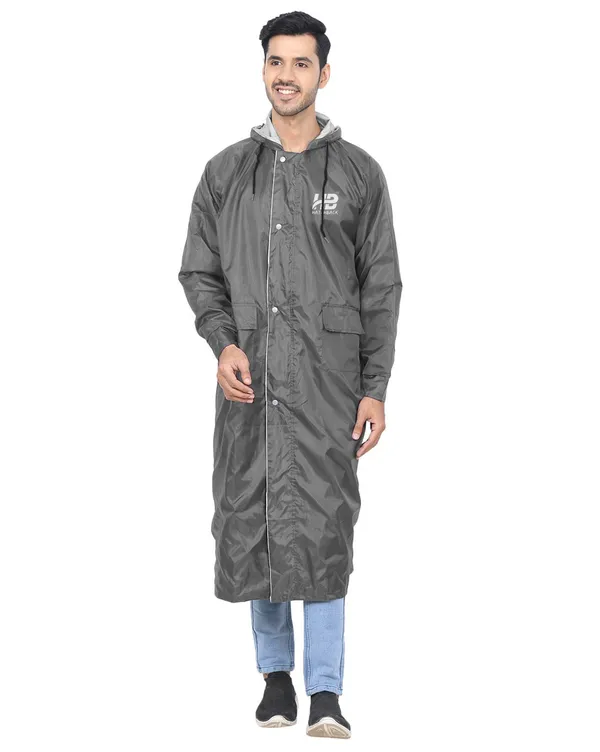 Grey_Waterproof_Polyester_Hooded_Raincoat_For_Men_And_Women