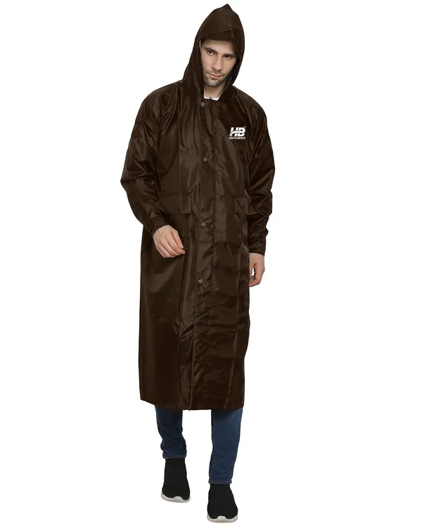 Brown_Waterproof_Polyester_Full-Length_Raincoat_For_Men