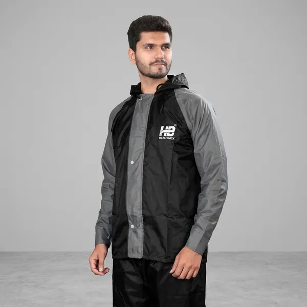 Black_And_Grey_Pvc-Coated_Polyester_Rain_Suit_For_Men
