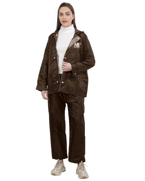 Brown_Pvc-Coated_Polyester_Women'S_Rain_Suit_For_Women