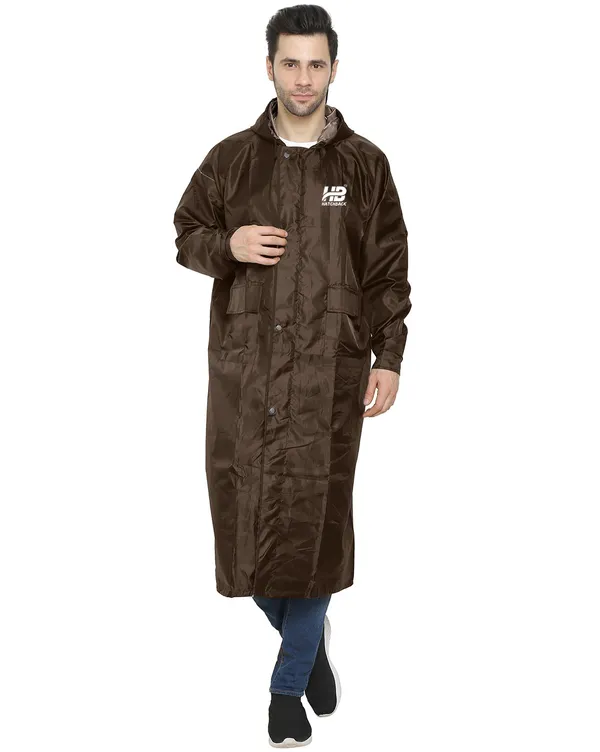 Brown_Waterproof_Polyester_Full-Length_Raincoat_For_Men