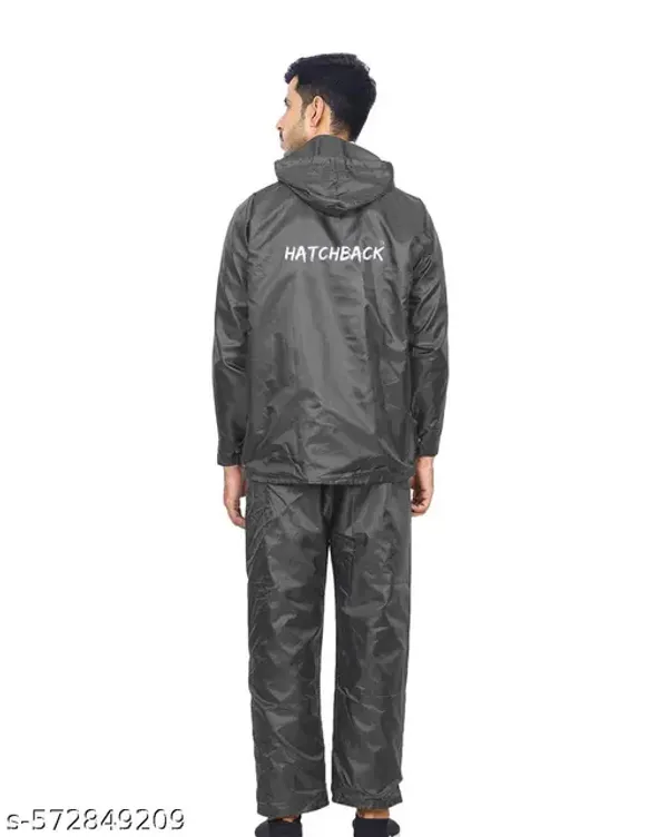Rainset_Latest_Men's_Waterproof_Raincoat_Or_Rainsuit_Set_Includes_Top_And_Bottom_Adjustable_Hood_Inner_Mobile_Pocket_And_Storage_Bag_Polyester_Reversible_Double_Layer_Design_Breathability