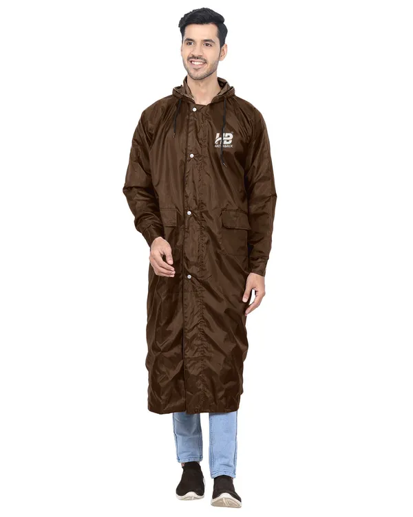 Brown_Pvc-Coated_Polyester_Long_Raincoat_For_Unisex