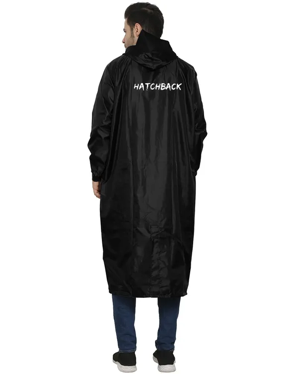 Black_Waterproof_Nylon_Polyester_Full-Length_Raincoat_For_Unisex