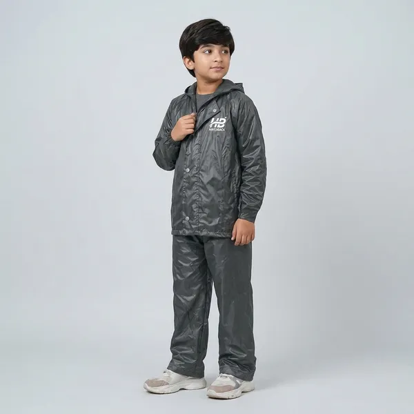 Grey_Pvc-Coated_Polyester_Kids_Raincoat_Set_For_Kids