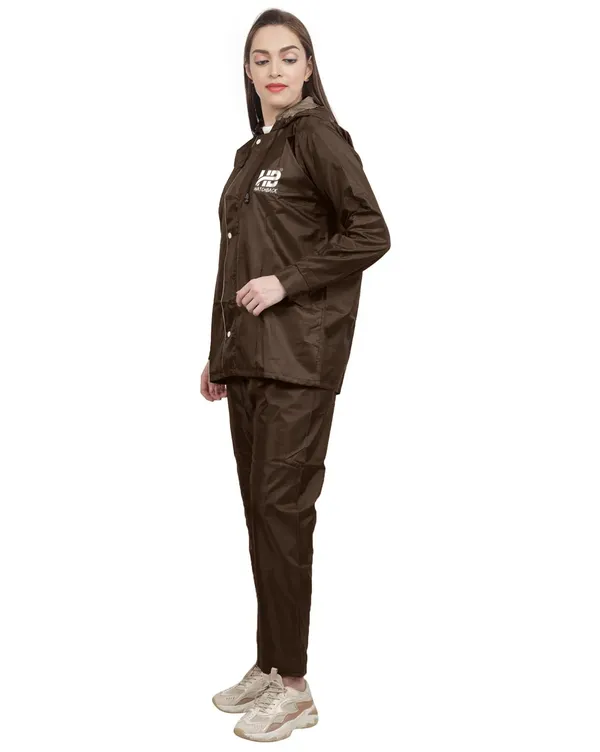 Brown_Pvc-Coated_Polyester_Women'S_Rain_Suit_For_Women