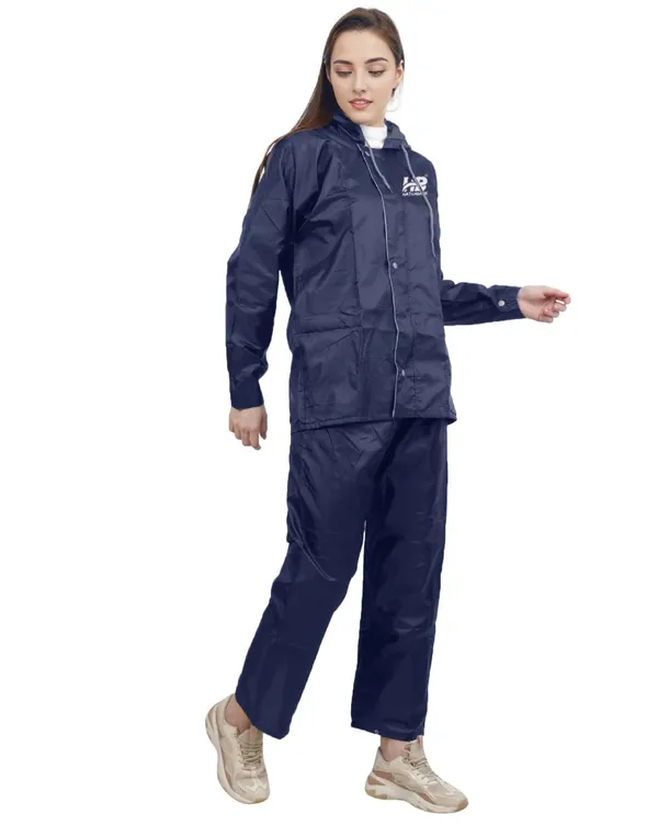 Navy_Blue_Waterproof_Polyester_Rain_Suit_For_Women