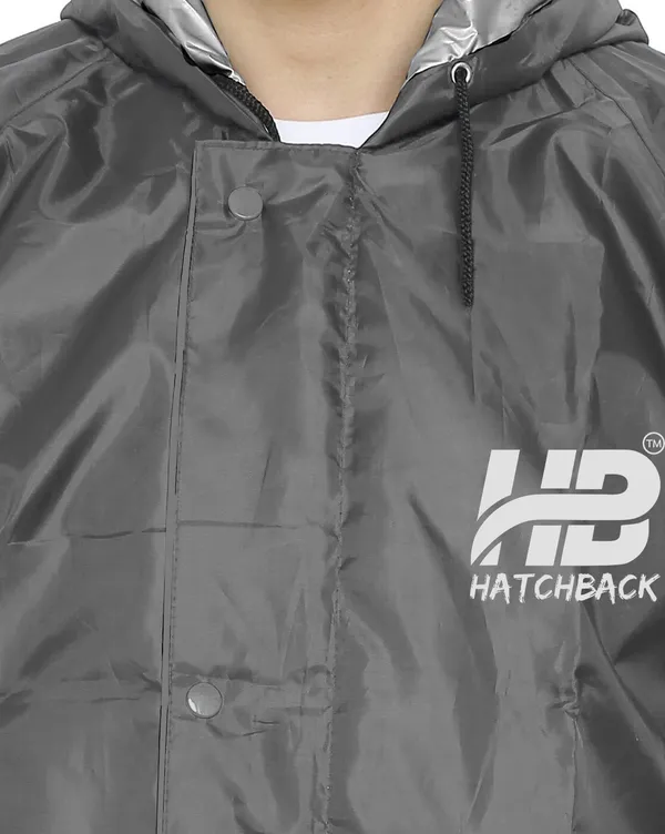 Grey_Waterproof_Polyester_Men'S_Raincoat_For_Men