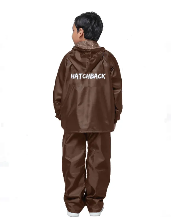 Brown_Pvc-Coated_Polyester_Kids_Raincoat_Set_For_Kids
