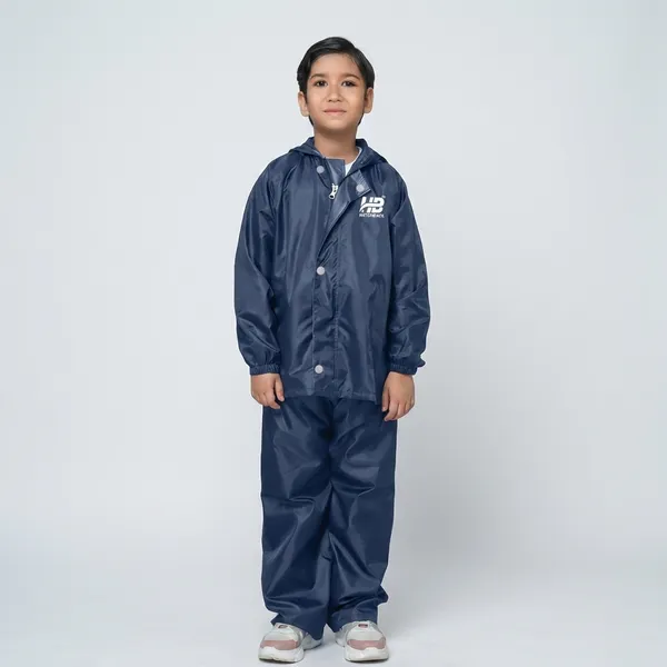 Navy_Blue_Waterproof_Nylon_Kids_Raincoat_Suit_For_Kids