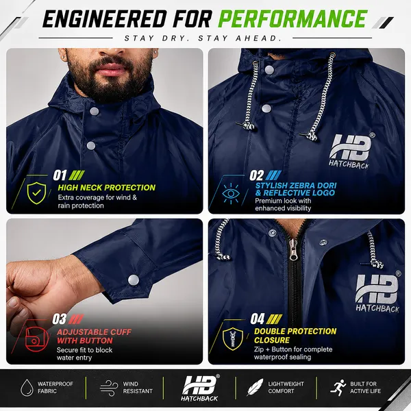 Navy_Blue_Waterproof_Polyester_Rain_Jacket_For_Men