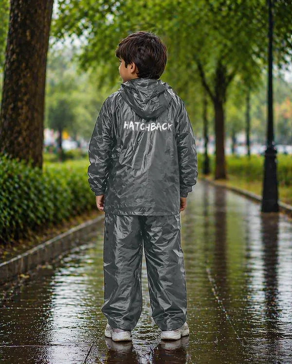 Grey_Pvc-Coated_Polyester_Kids_Raincoat_Set_For_Kids
