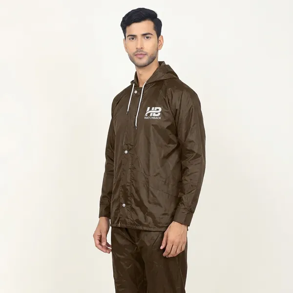 Brown_Waterproof_Polyester_Raincoat_Suit_For_Men
