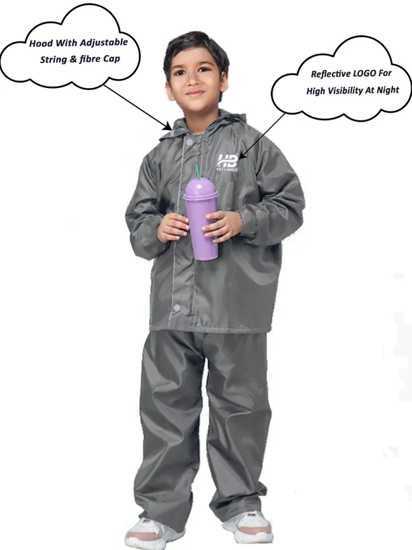 Grey_Pvc_Polyester_Kids_Raincoat_Set_For_Kids