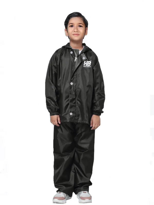 Black_Waterproof_Nylon_Kids_Rain_Suit_For_Kids