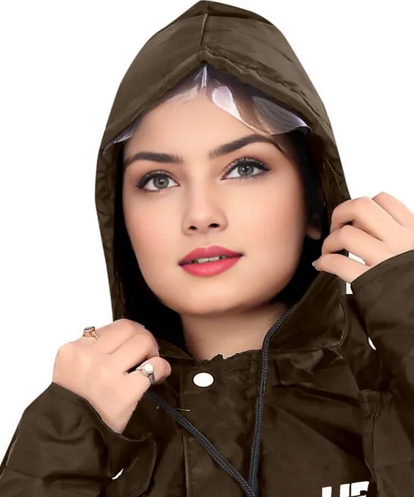 Brown_Waterproof_Polyester_Raincoat_Set_For_Women