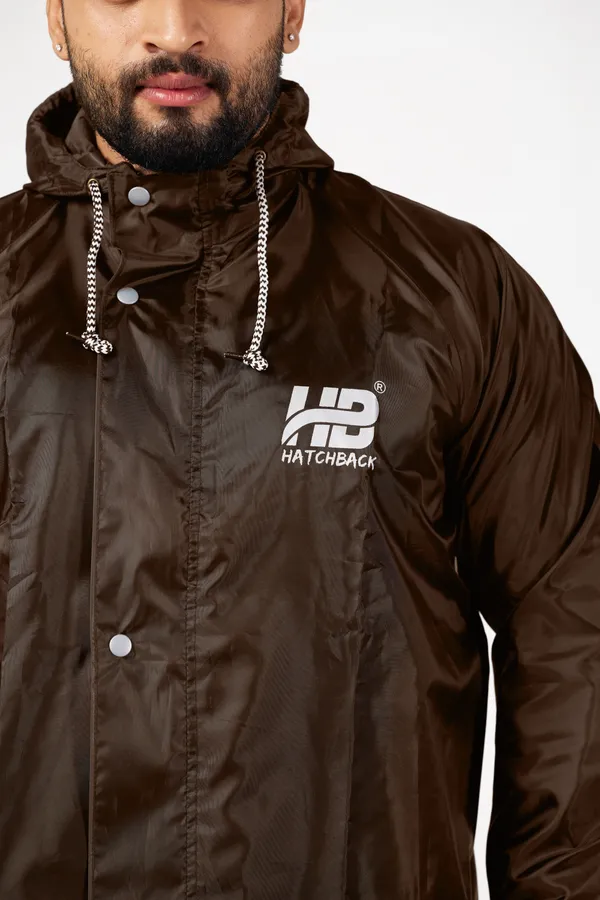 Brown_Pvc-Coated_Polyester_Men'S_Raincoat_Suit_For_Men