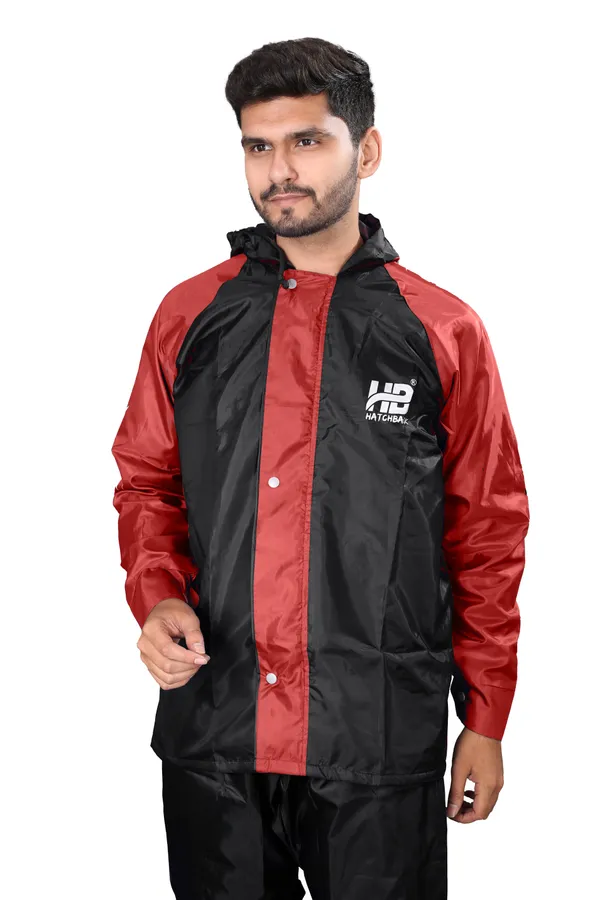 Black_And_Red_Hd_Pvc_Polyester_Men'S_Rain_Suit_For_Men