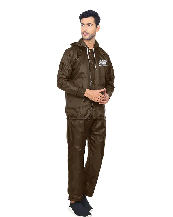 Brown_Pvc-Coated_Polyester_Rain_Suit_Set_For_Unisex