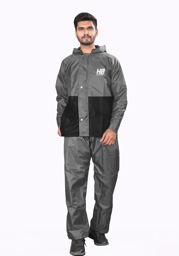 Grey_And_Black_Hd_Pvc_Polyester_Raincoat_Set_For_Men