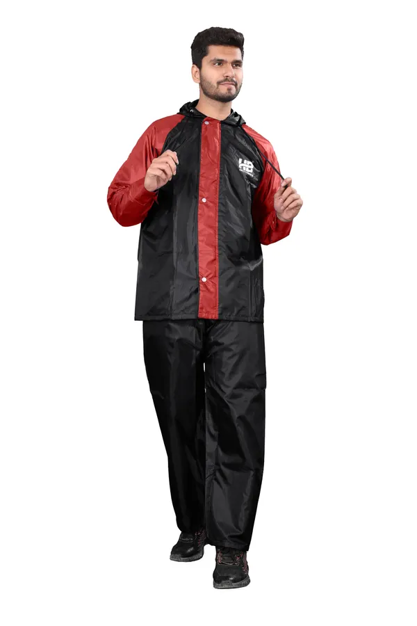 Black_And_Red_Hd_Pvc_Polyester_Men'S_Rain_Suit_For_Men