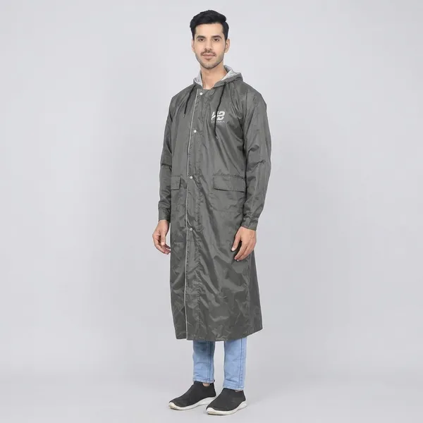 Grey_Waterproof_Polyester_Hooded_Raincoat_For_Men_And_Women