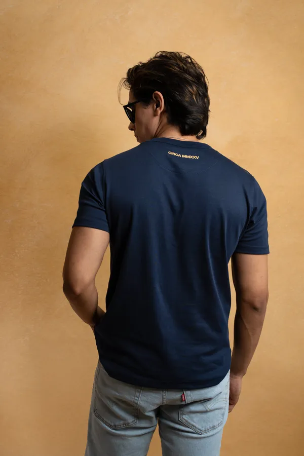 Custom_Slim_Fit_Signature_Roundneck_T_Shirt_Navy_Blue