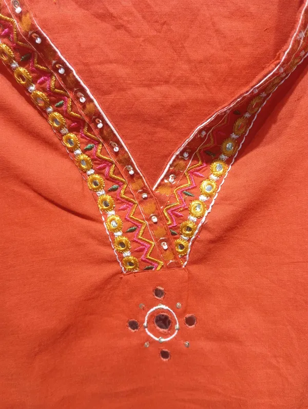 Orange_Embroidered_Ethnic_Suit_Set_With_Printed_Dupatta_For_Women