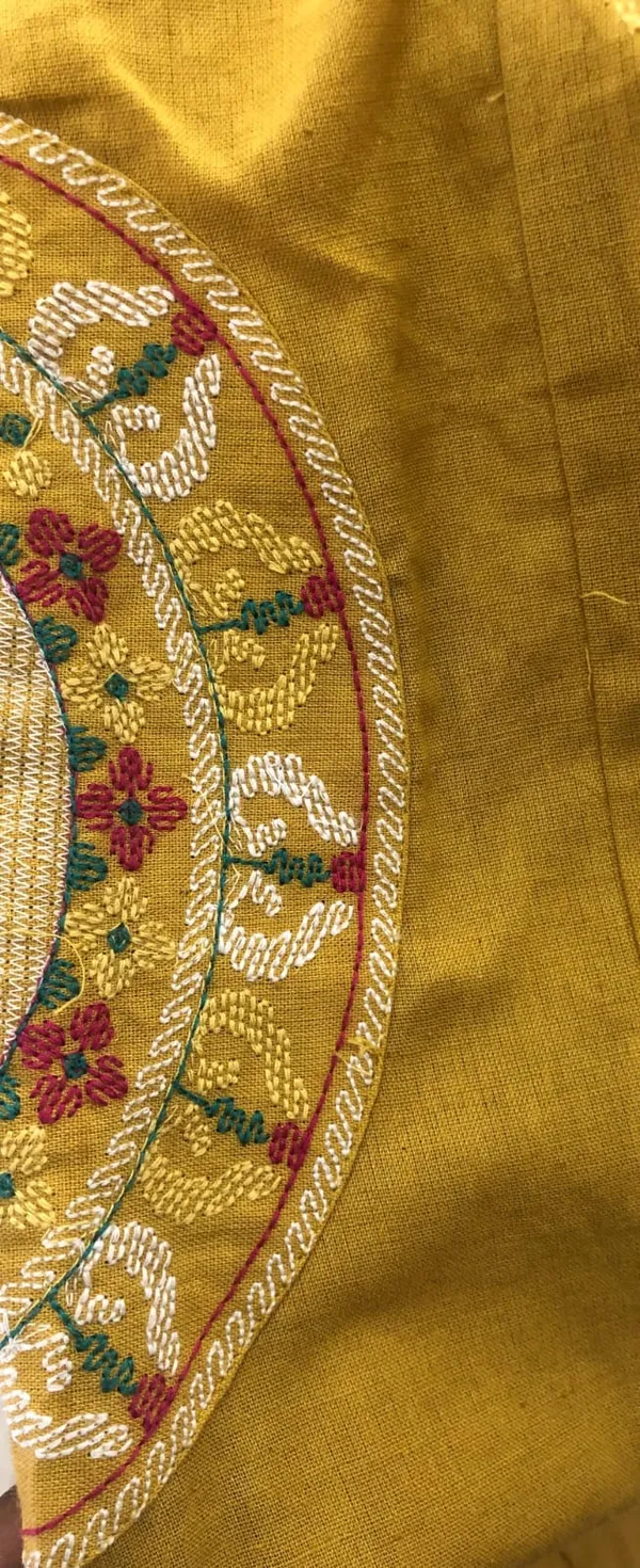 Mustard_Yellow_Embroidered_Kurta_And_Palazzo_Set_For_Women