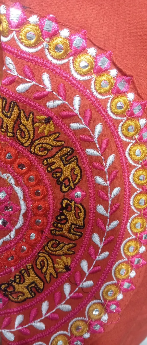 Orange_Embroidered_Ethnic_Suit_Set_With_Printed_Dupatta_For_Women