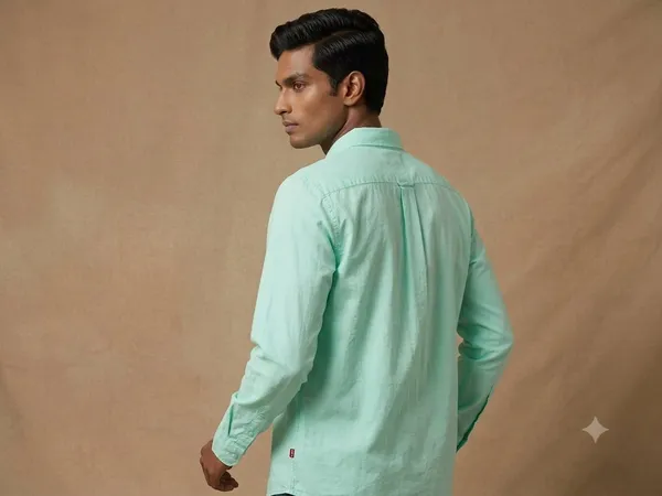 A_Casual,_LEVI'S_long-sleeved_button-up_shirt_with_a_classic_standard_collar._