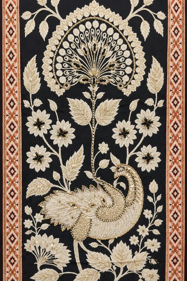 A_black_pure_crepe_suit_sequin/stone_embroidery_with_Farsi_salwar_and_dupatta_