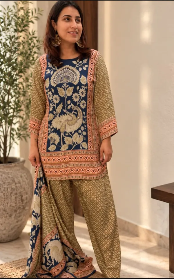 A_blue_pure_crepe_suit_sequin/stone_embroidery_with_Farsi_salwar_and_dupatta_
