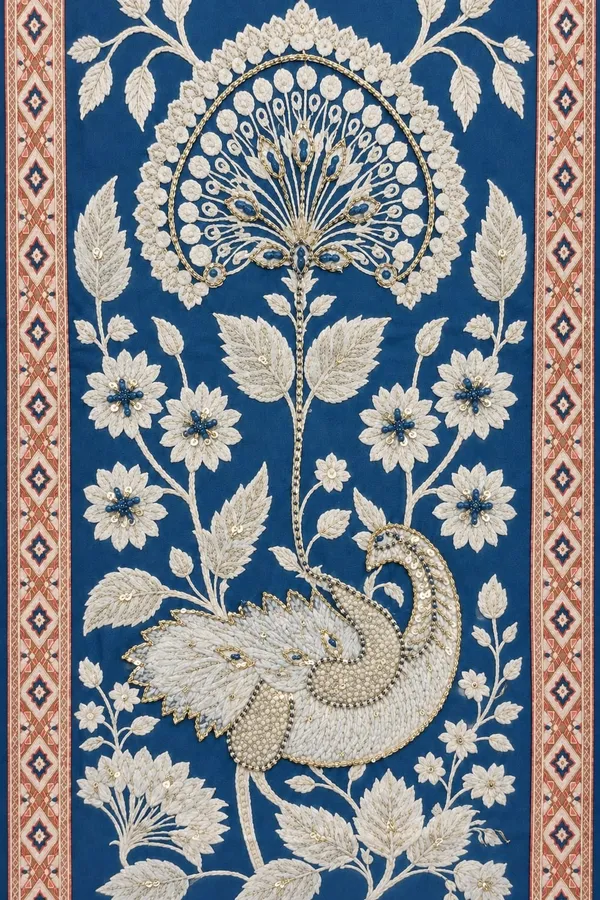 A_blue_pure_crepe_suit_sequin/stone_embroidery_with_Farsi_salwar_and_dupatta_