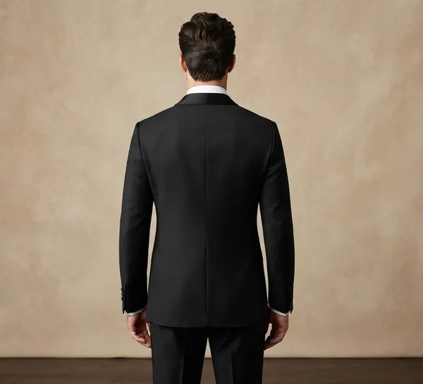 BLACK_BLAZER_ingle-breasted_two-button_closure_featuring_customized,_metallic_decorative_buttons.___