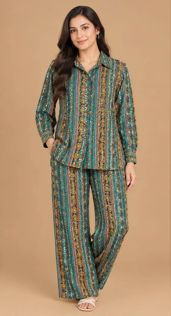 Beautiful_two-piece_co-ord_set_featuring_a_rich_teal_blue_base_with_an_attractive_traditional_ethnic_print.