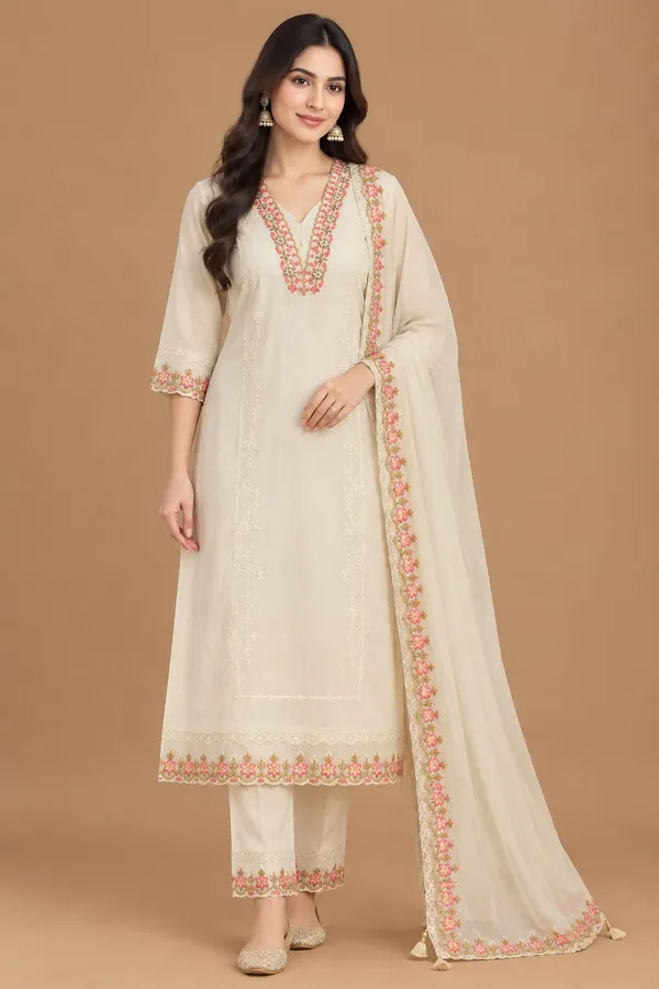 Stylish_V-neckline_decorated_with_intricate_multicolour_floral_embroidery.
