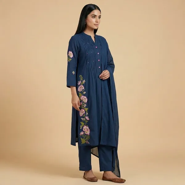 Navy_Blue_Floral_Embroidered_Ethnic_3-Piece_Suit_Set