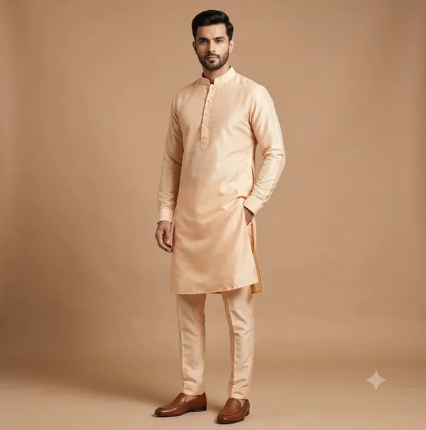 a_men's_traditional_Indian_ensemble,_commonly_known_as_a_Kurta-Pajama_with_a_Koti